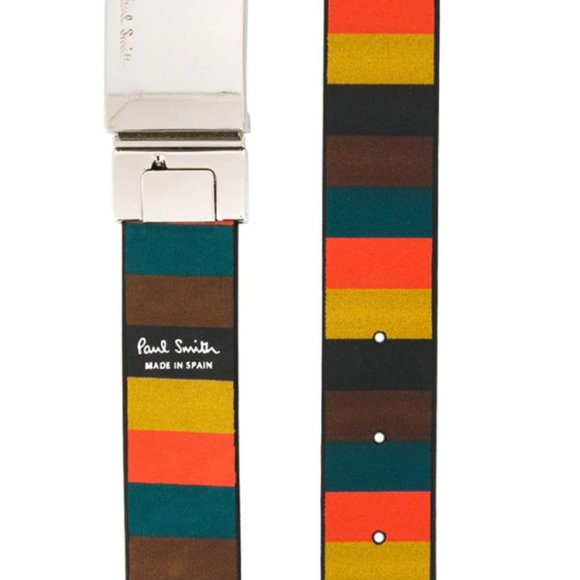 PAUL SMITH Color Block Print Belt - Picture 2 of 5